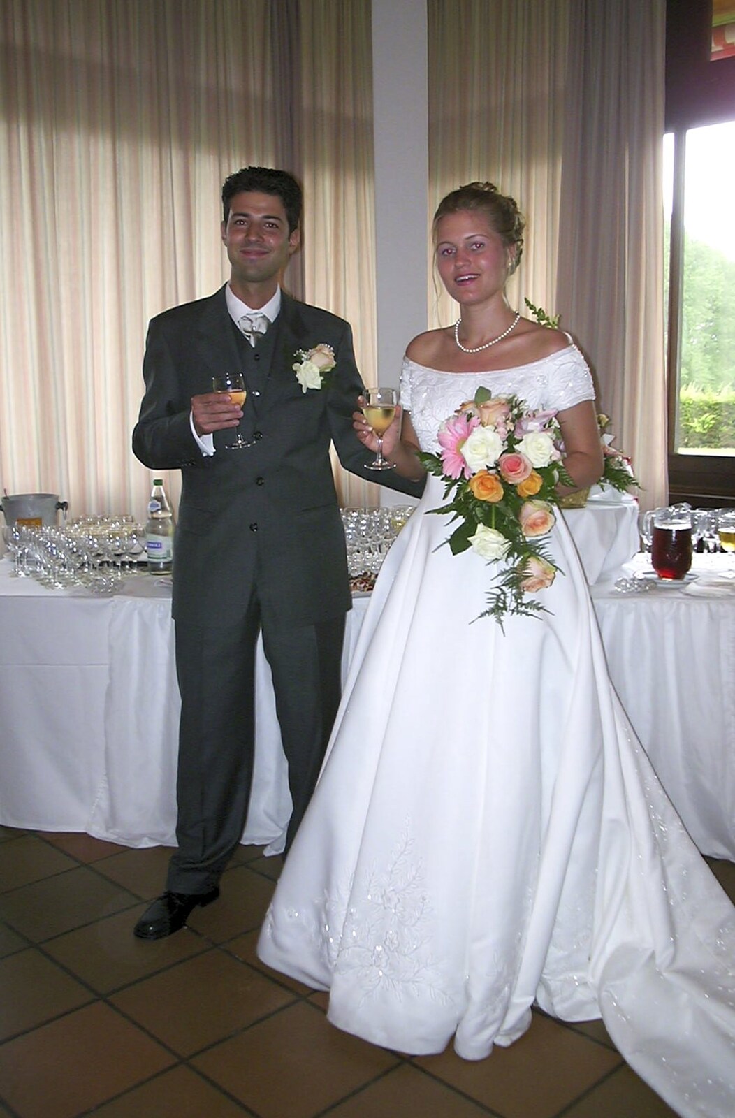 Luigi and Elisa from Elisa and Luigi's Wedding, Carouge, Geneva, Switzerland - 20th July 2001
