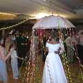 There's some umbrella dancing, Elisa and Luigi's Wedding, Carouge, Geneva, Switzerland - 20th July 2001