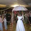 There's some umbrella dancing, Elisa and Luigi's Wedding, Carouge, Geneva, Switzerland - 20th July 2001