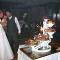 The sparkling cake, Elisa and Luigi's Wedding, Carouge, Geneva, Switzerland - 20th July 2001