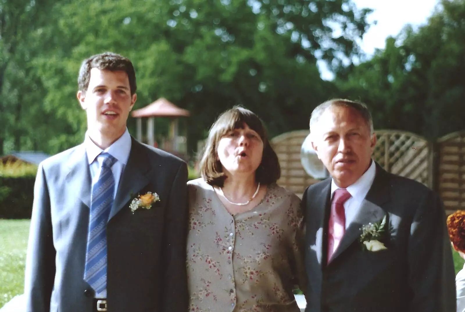 Alex, Caroline and Bruno, from Elisa and Luigi's Wedding, Carouge, Geneva, Switzerland - 20th July 2001