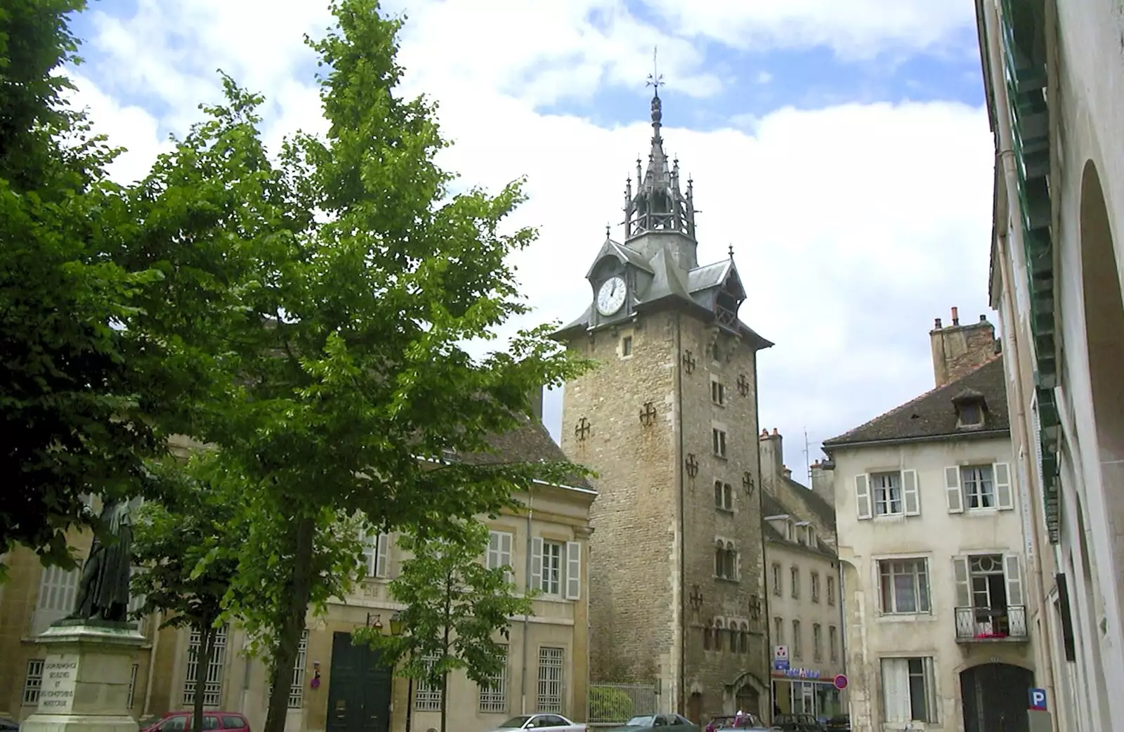 A clock tower somewhere, from A Short Holiday in Chivres, Burgundy, France - 21st July 2001