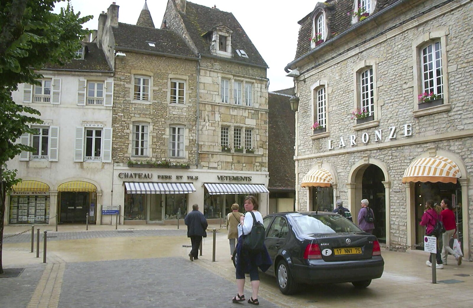 Sis roams through the streets of Beaune from A Short Holiday in Chivres, Burgundy, France - 21st July 2001