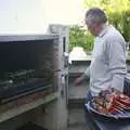 Bruno does the barbeque, A Short Holiday in Chivres, Burgundy, France - 21st July 2001