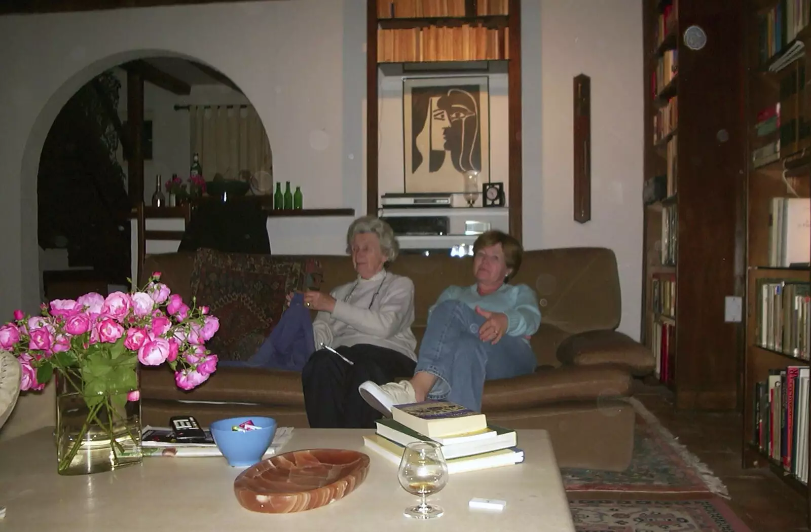 Grandmother and Judith, from A Short Holiday in Chivres, Burgundy, France - 21st July 2001