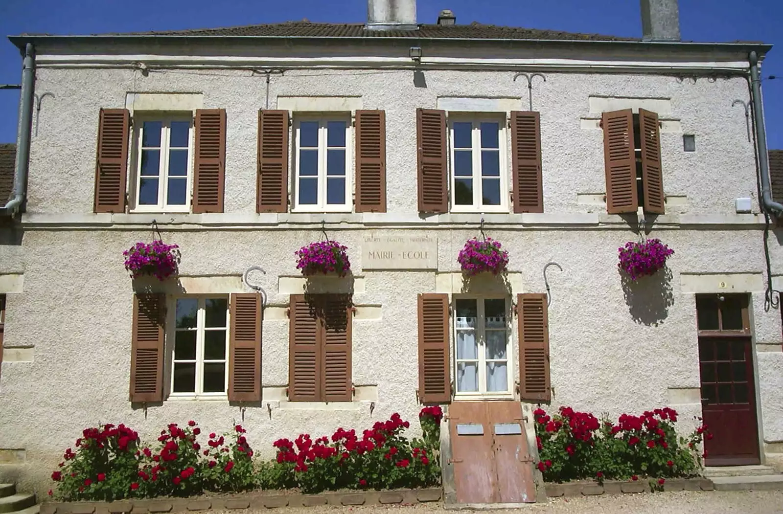 Mairie-Ecole - Mayor's house and school, from A Short Holiday in Chivres, Burgundy, France - 21st July 2001