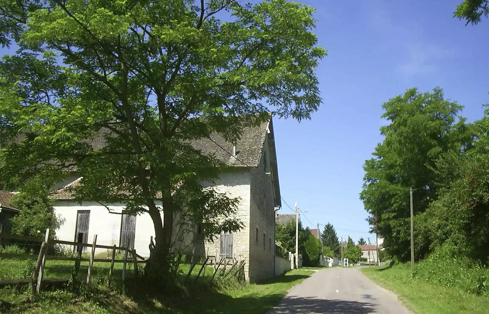 The road up from the house, from A Short Holiday in Chivres, Burgundy, France - 21st July 2001