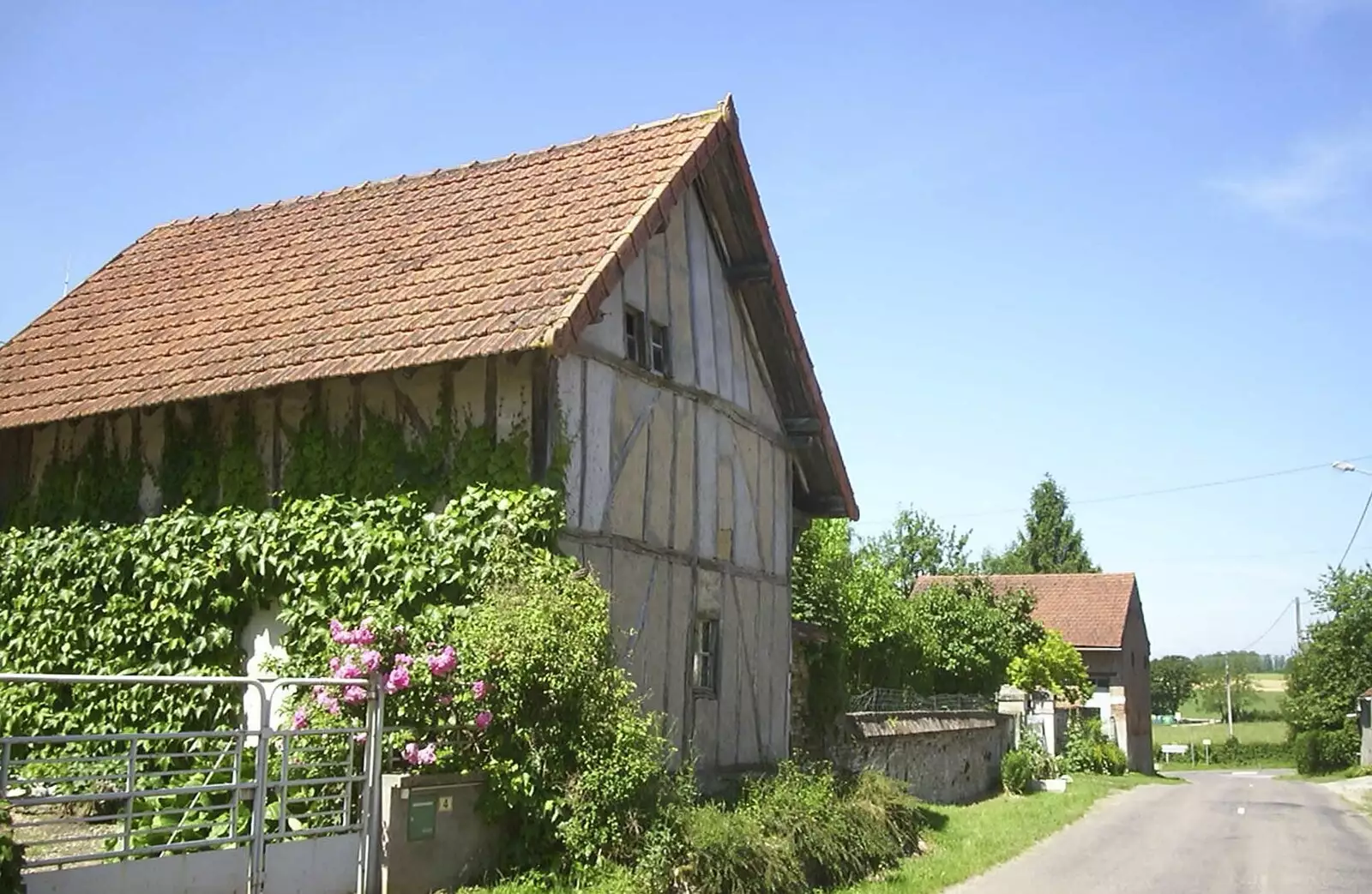 A timber-framed building, from A Short Holiday in Chivres, Burgundy, France - 21st July 2001