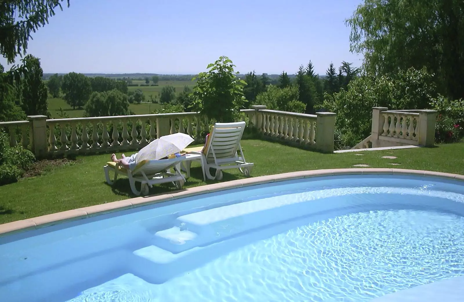 The swimming pool, from A Short Holiday in Chivres, Burgundy, France - 21st July 2001