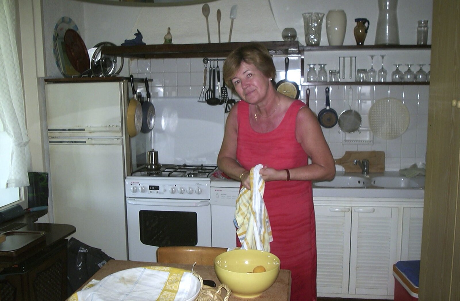 Judith in the kitchen from A Short Holiday in Chivres, Burgundy, France - 21st July 2001