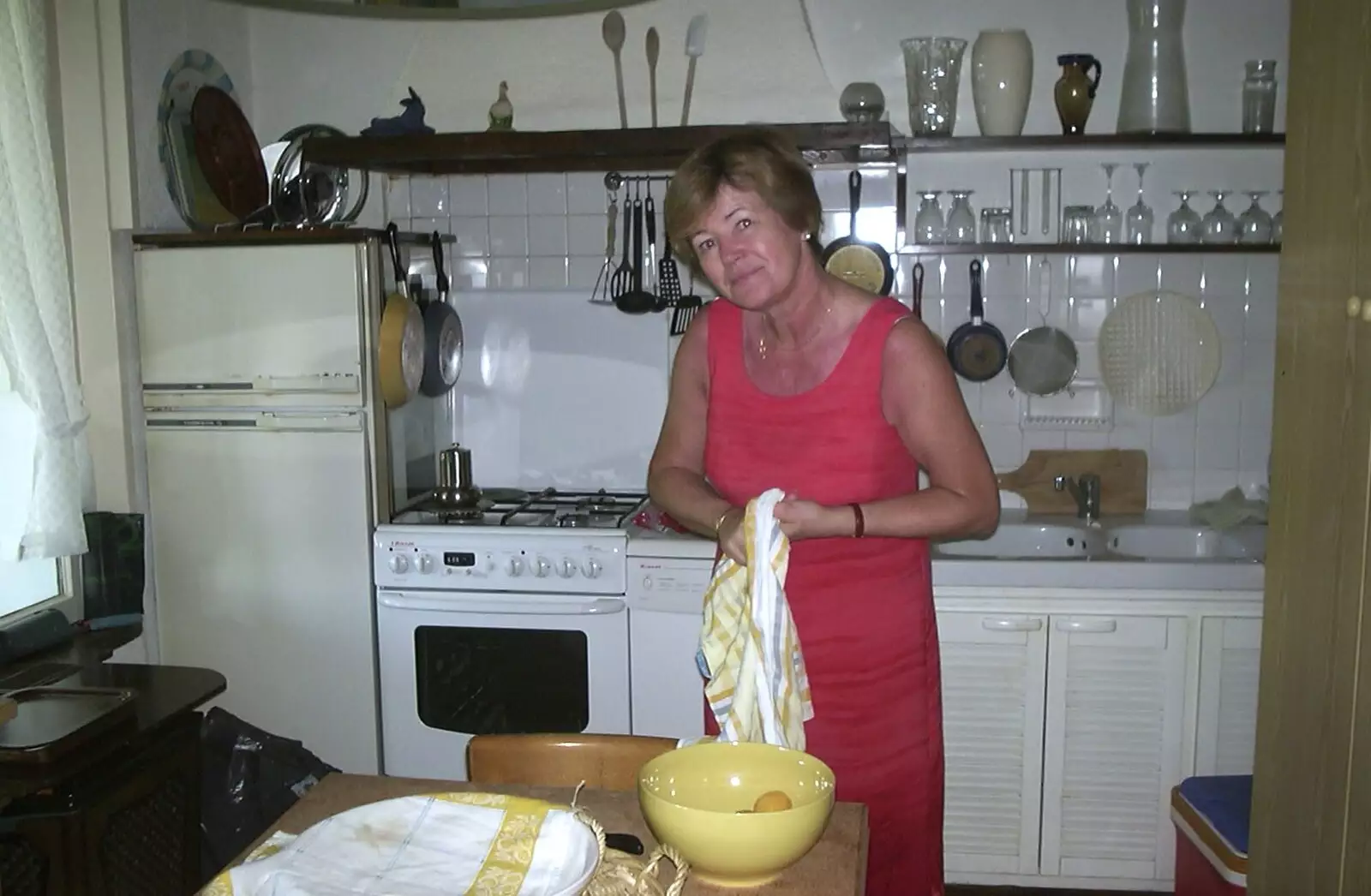 Judith in the kitchen, from A Short Holiday in Chivres, Burgundy, France - 21st July 2001