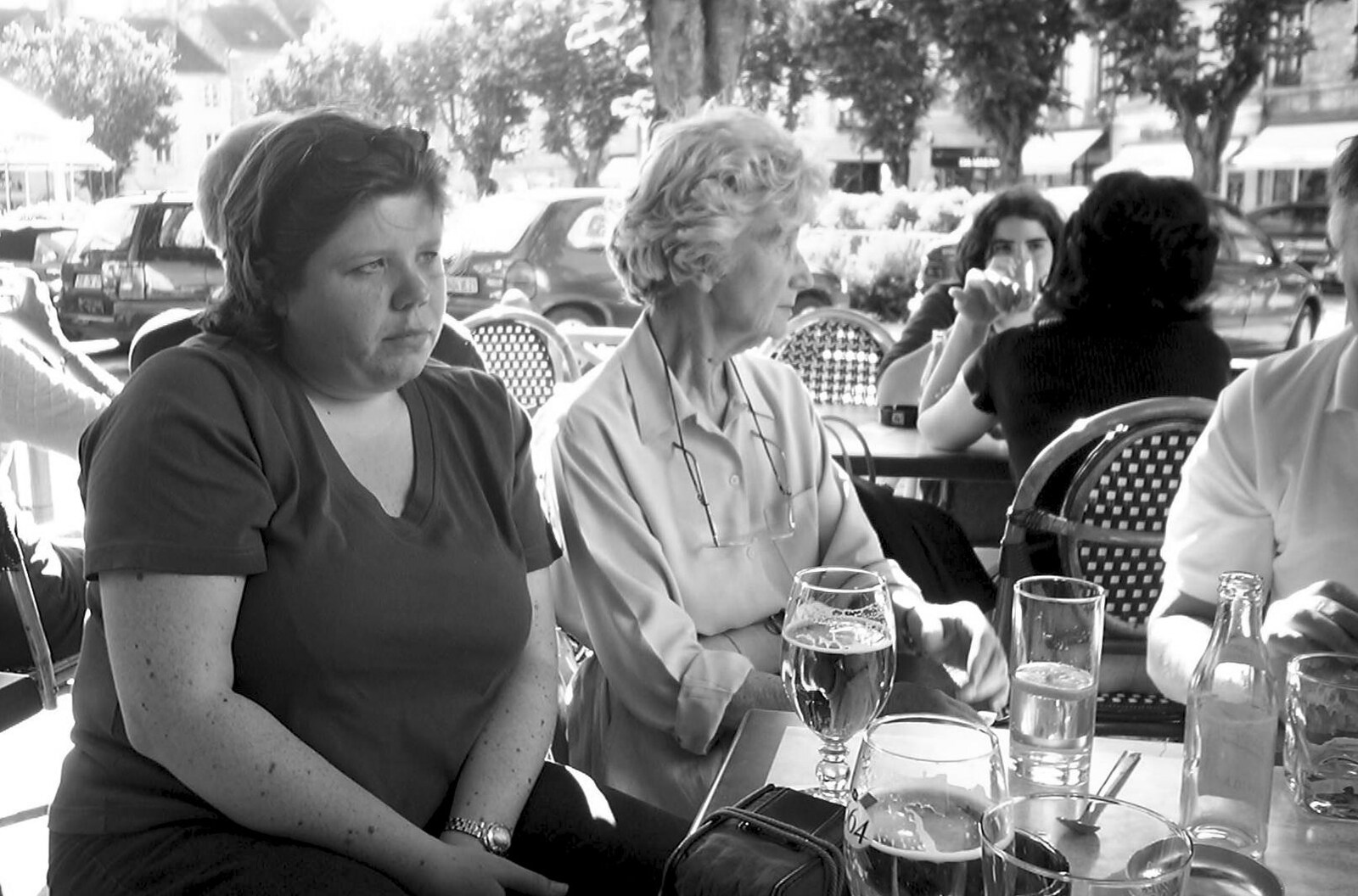 Sis and grandmother from A Short Holiday in Chivres, Burgundy, France - 21st July 2001
