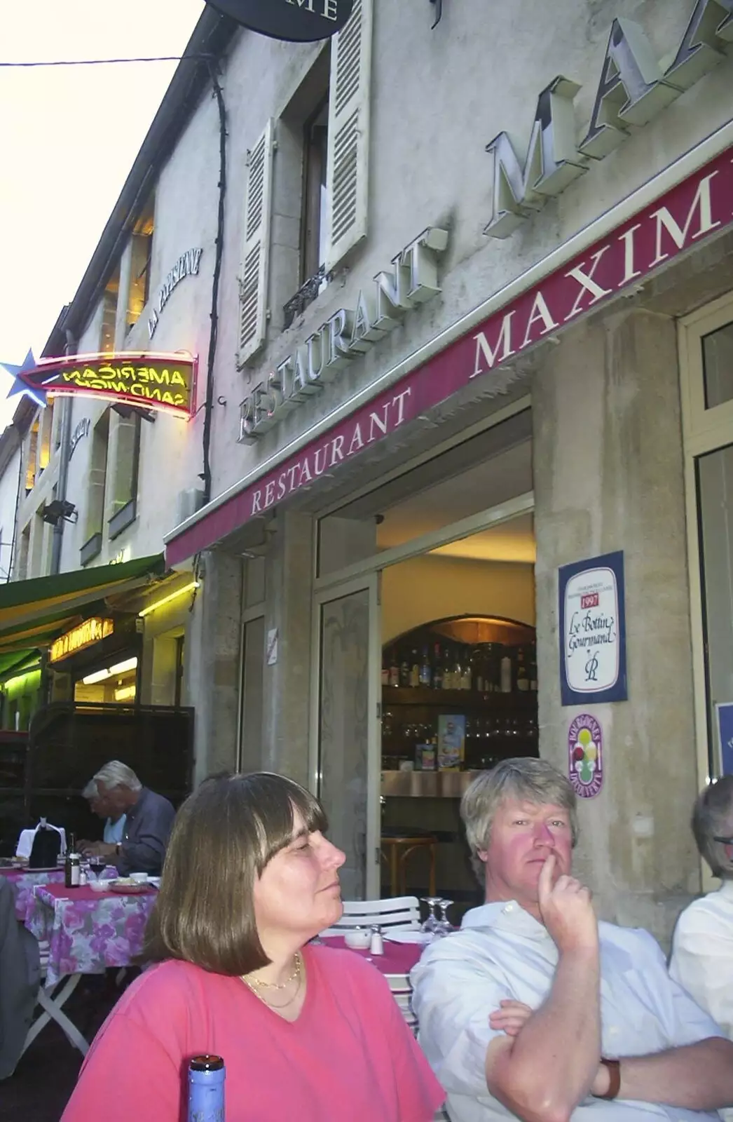 Caroline and Neil, from A Short Holiday in Chivres, Burgundy, France - 21st July 2001