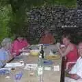 Another dinner around the table in the garden, A Short Holiday in Chivres, Burgundy, France - 21st July 2001