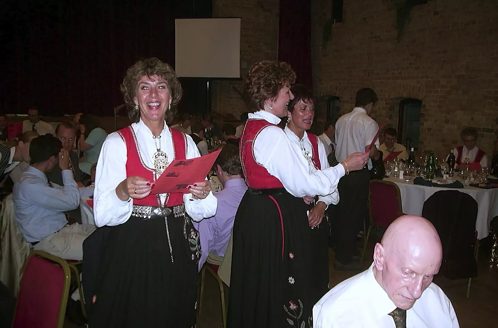 There's some singing, from Stef and Kath's 3G Lab Wedding, Ely, Cambridgeshire - 28th July 2001