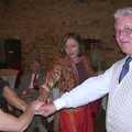 Kath's dad joins in with some ceilidh dancing, Stef and Kath's 3G Lab Wedding, Ely, Cambridgeshire - 28th July 2001