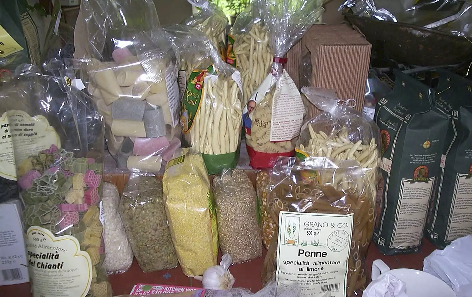 There's a bit of a pasta collection at home, from Stef and Kath's 3G Lab Wedding, Ely, Cambridgeshire - 28th July 2001