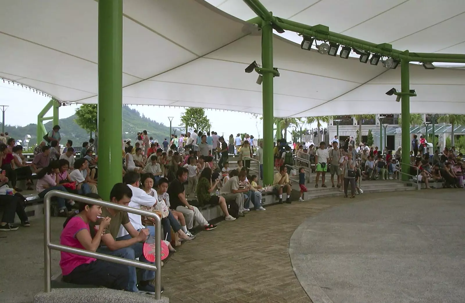 There's an event in Stanley's outdoor arena, from A Trip to Hong Kong, China - 11th August 2001