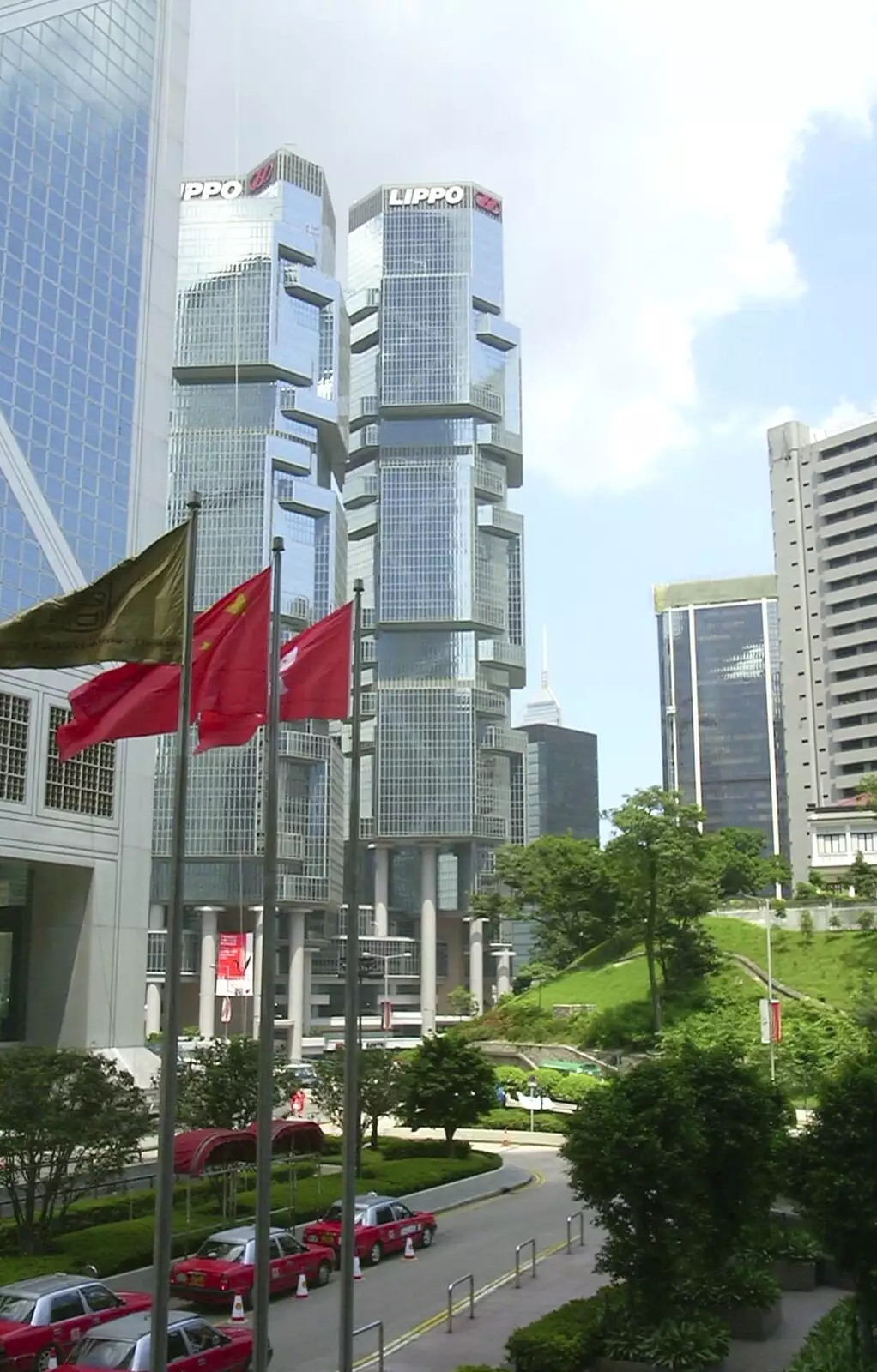 The Lippo Center, from the Citibank building, from A Trip to Hong Kong, China - 11th August 2001