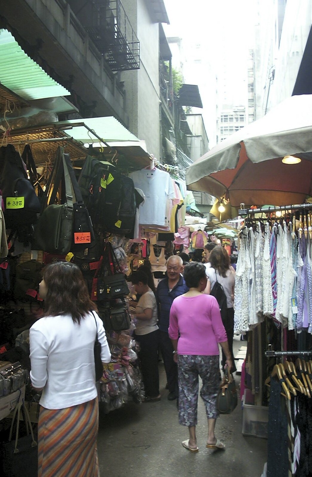 A Trip to Hong Kong, China - 11th August 2001: Some of the side-street markets in Central