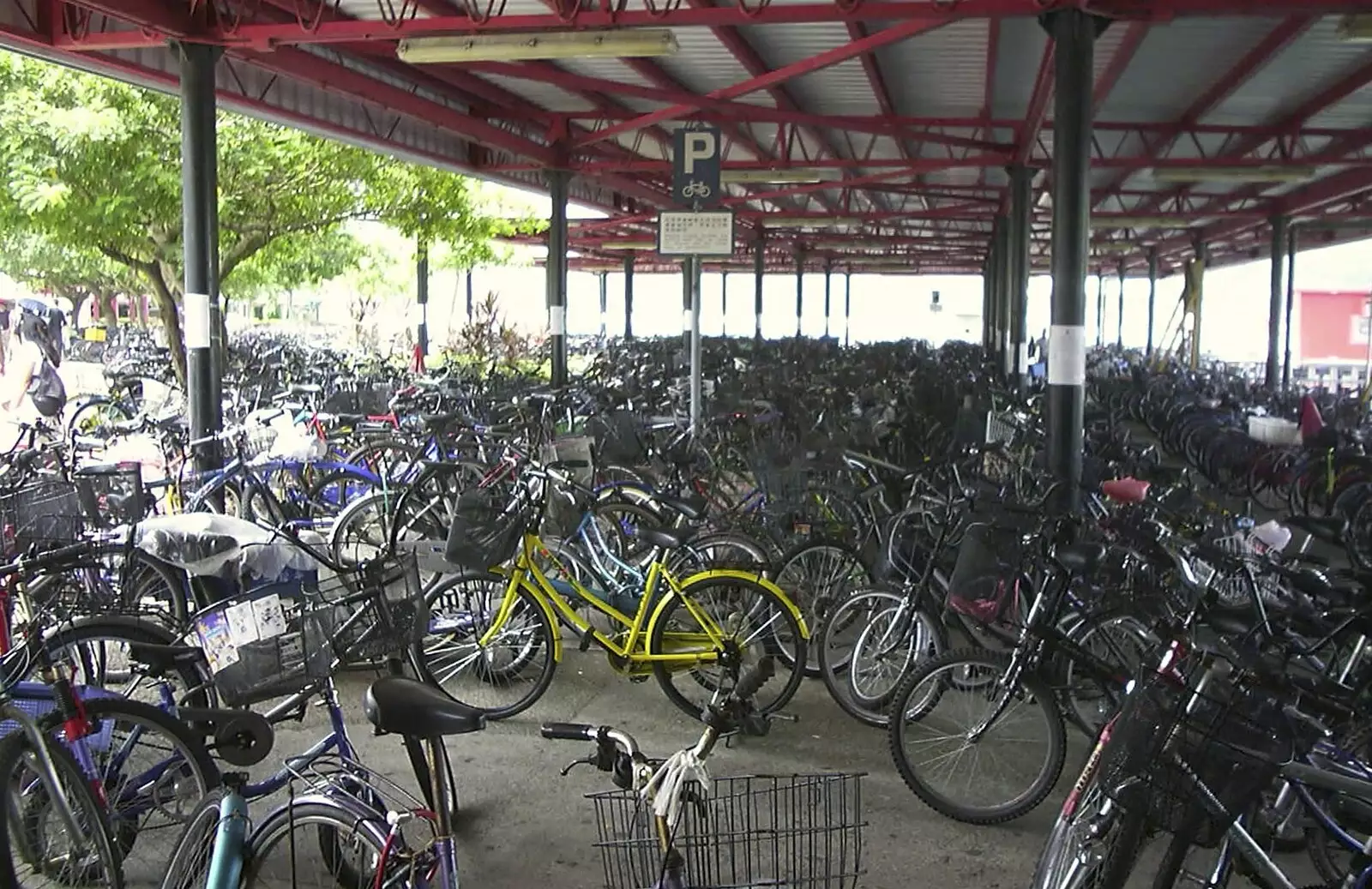 The world's biggest cycle shed, near Mui Wo ferry, from Lantau Island and the Po Lin Monastery, Hong Kong, China - 14th August 2001