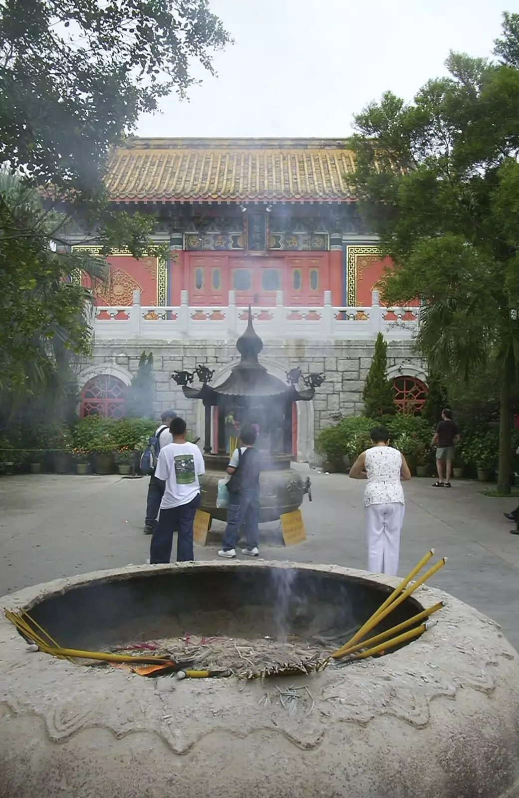 Burning incense sticks, from Lantau Island and the Po Lin Monastery, Hong Kong, China - 14th August 2001