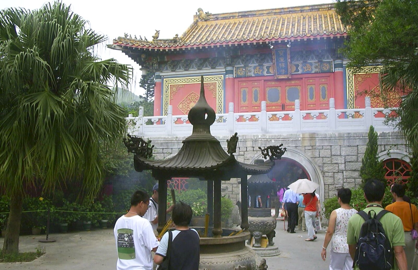 Lantau Island and the Po Lin Monastery, Hong Kong, China - 14th August 2001: Another incense burner