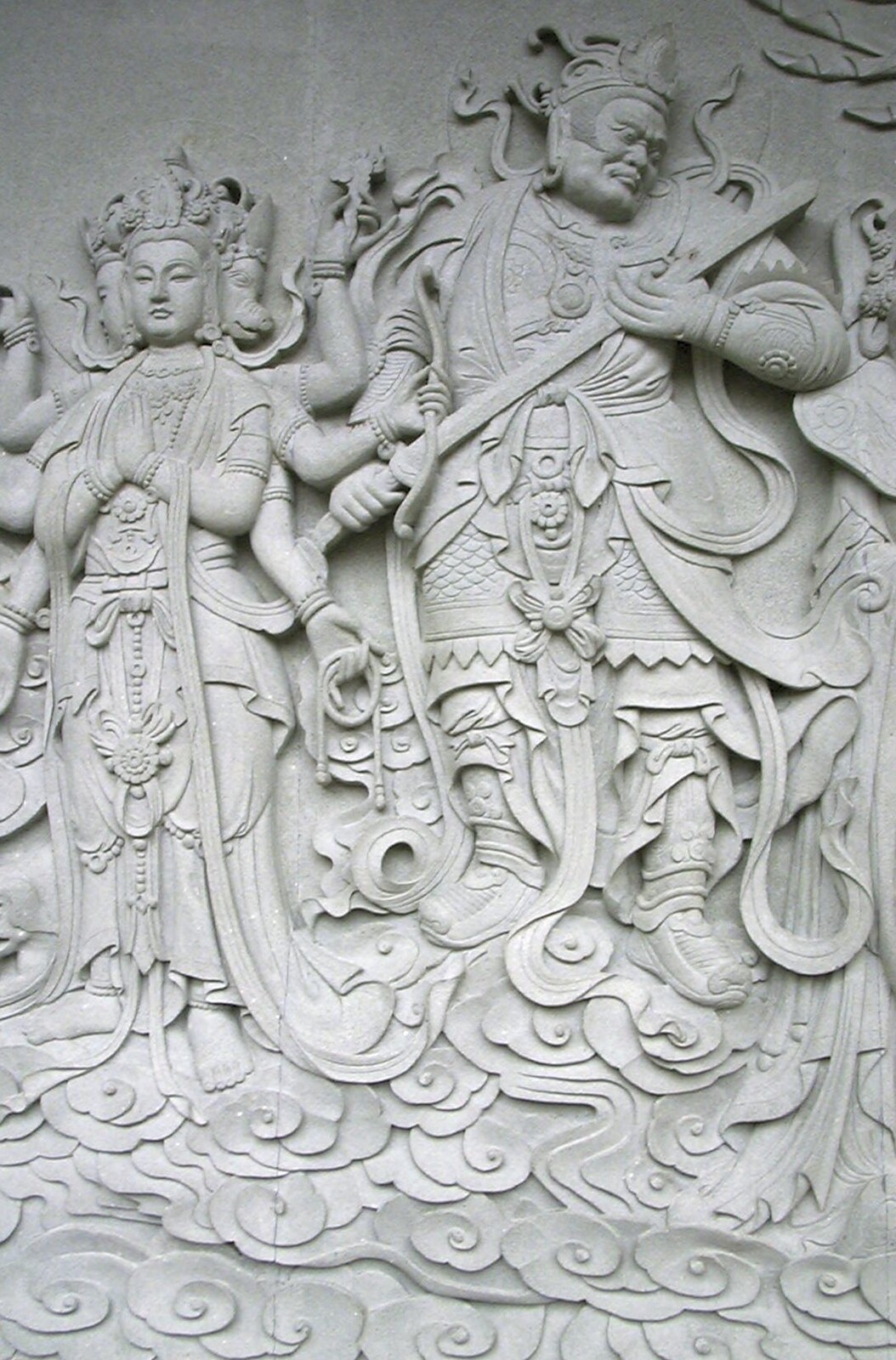 Lantau Island and the Po Lin Monastery, Hong Kong, China - 14th August 2001: More carvings