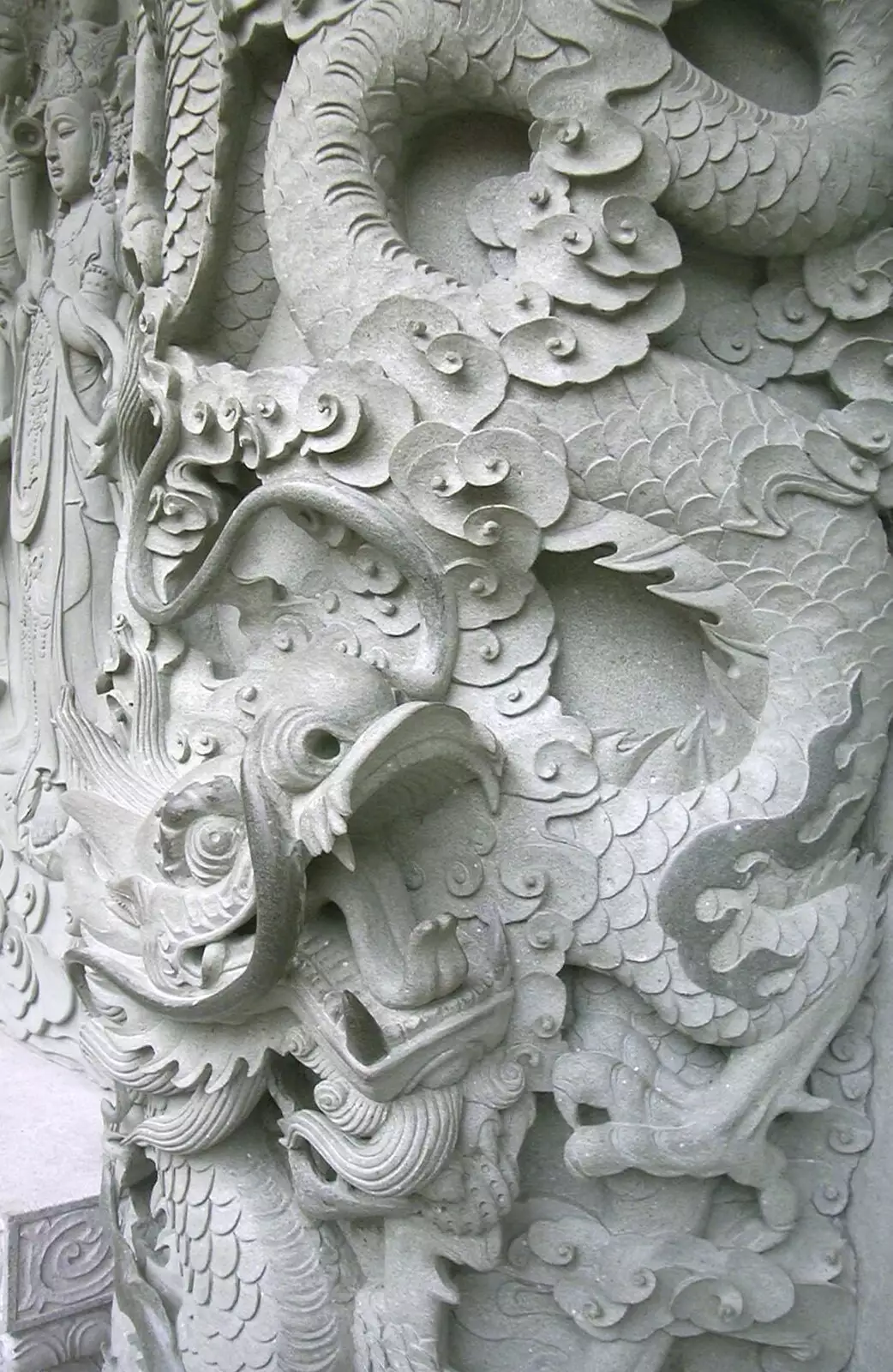 Carved dragons, from Lantau Island and the Po Lin Monastery, Hong Kong, China - 14th August 2001