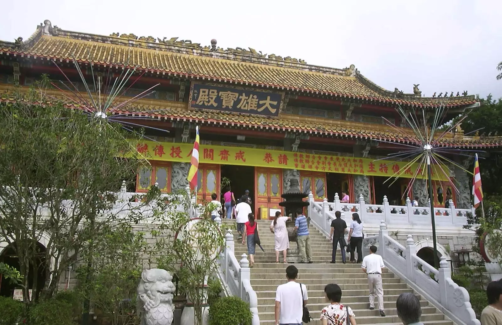 The steps of the monastery, from Lantau Island and the Po Lin Monastery, Hong Kong, China - 14th August 2001