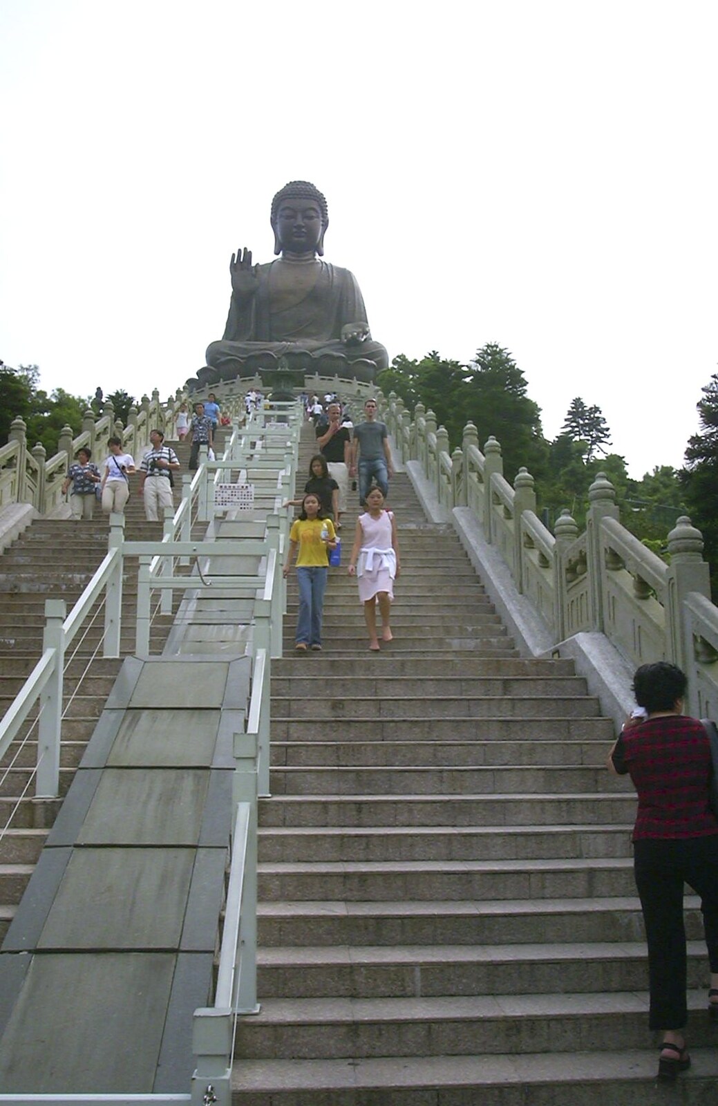 The many steps to Buddha from Lantau Island and the Po Lin Monastery, Hong Kong, China - 14th August 2001