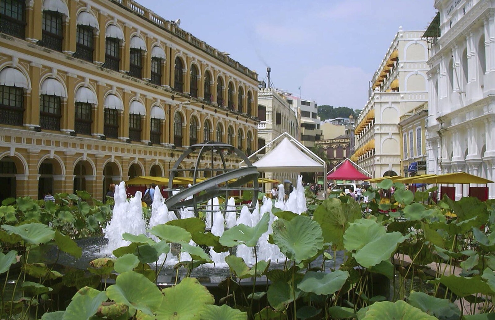 A Day Trip to Macau, China - 16th August 2001: Foliage and fountains
