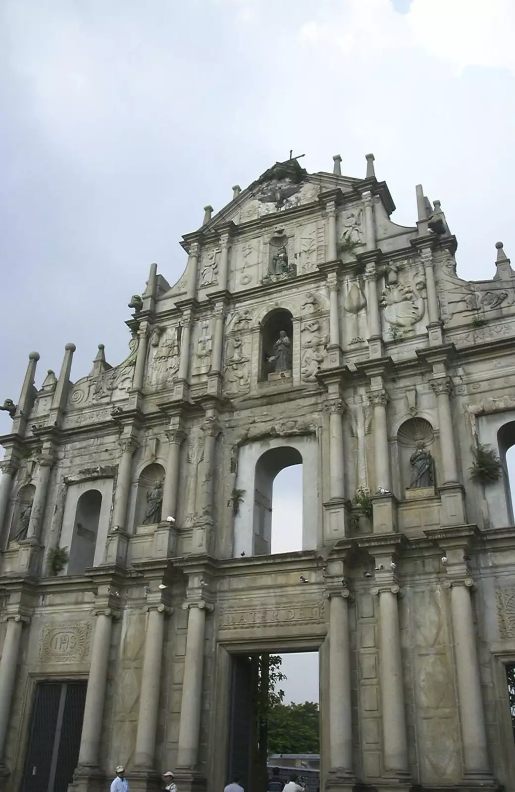 The remaining façade of St. Paul's Church, from A Day Trip to Macau, China - 16th August 2001