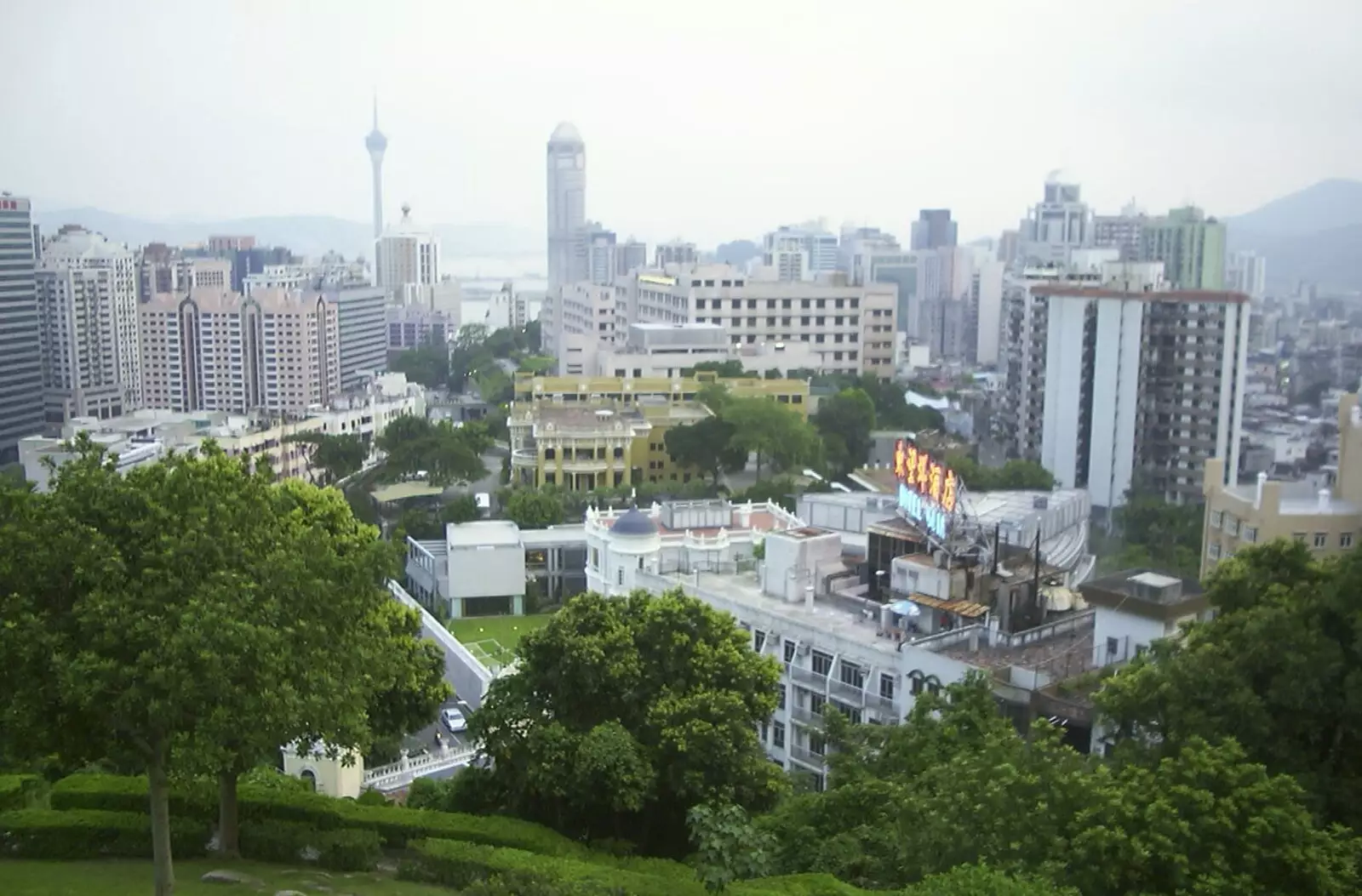 A view of Macau from the hilltop at Guia Fort, from A Day Trip to Macau, China - 16th August 2001