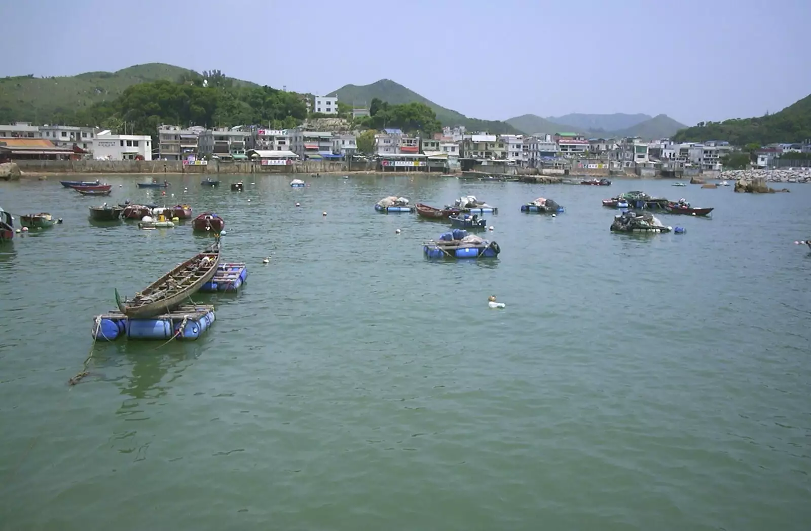 Makeshift rafts, from Lamma Island, Hong Kong, China - 20th August 2001