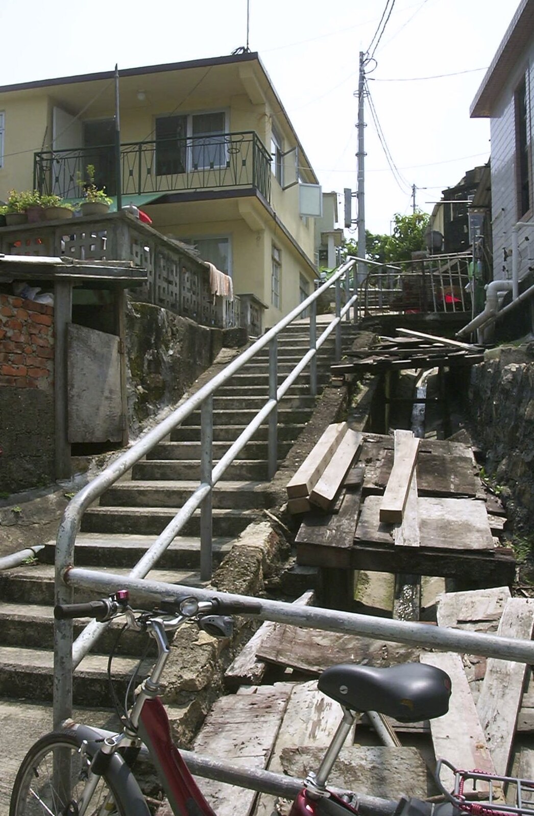 Lamma Island, Hong Kong, China - 20th August 2001: A flight of steps