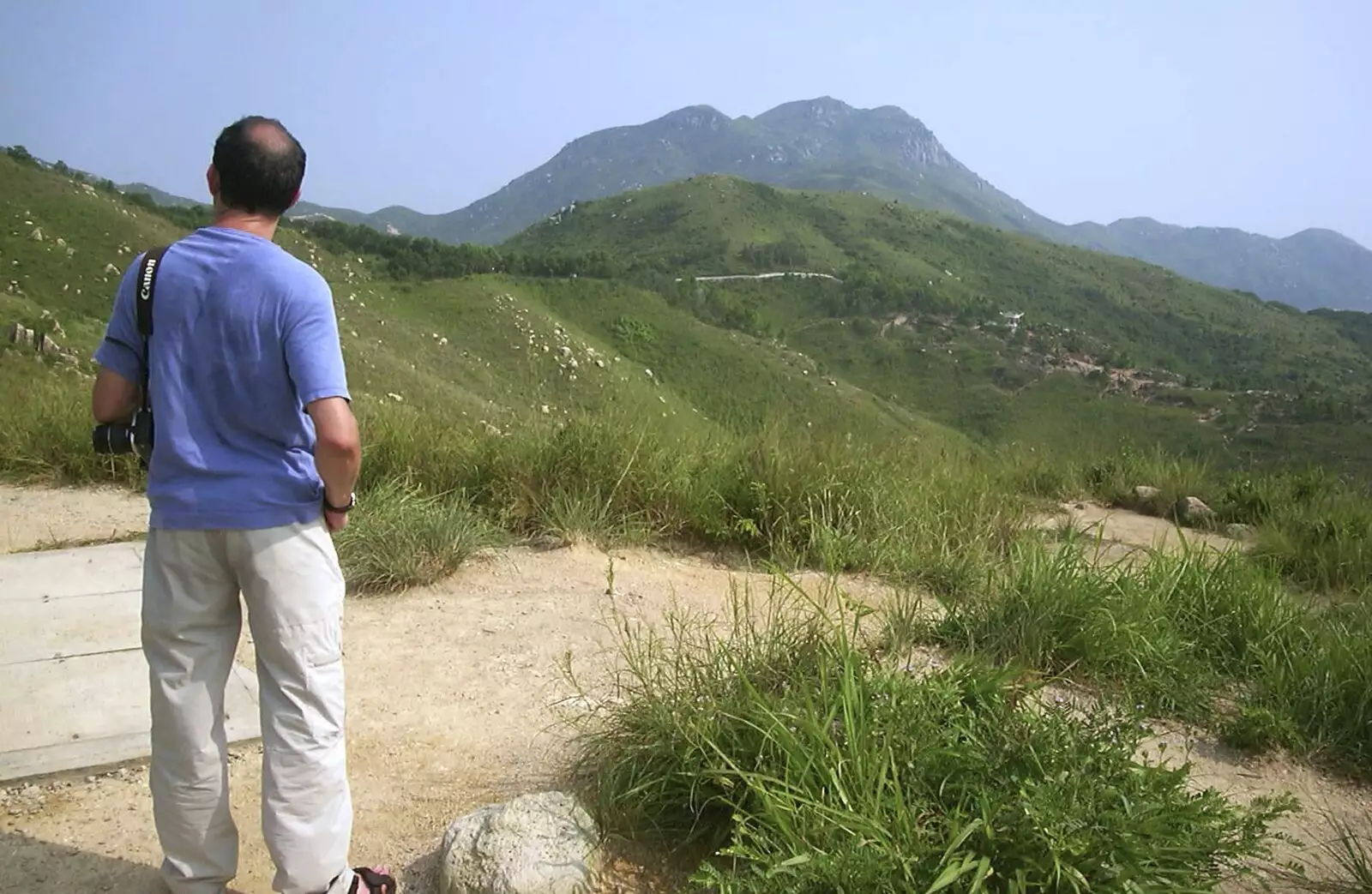 DH considers the scenery, from Lamma Island, Hong Kong, China - 20th August 2001