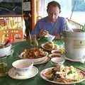 Nosher and DH dig into to a seafood-fest, Lamma Island, Hong Kong, China - 20th August 2001