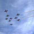 The Red Arrows fly close overhead, 3G Lab Moves Offices, Milton Road, Cambourne and Cambridge - 27th August 2001