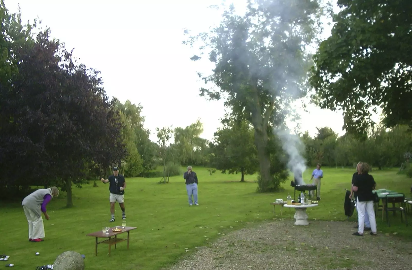 Boules in the garden, from A 3G Lab Sailing Trip, Shotley, Suffolk - 6th September 2001