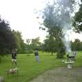 Boules in the garden, A 3G Lab Sailing Trip, Shotley, Suffolk - 6th September 2001