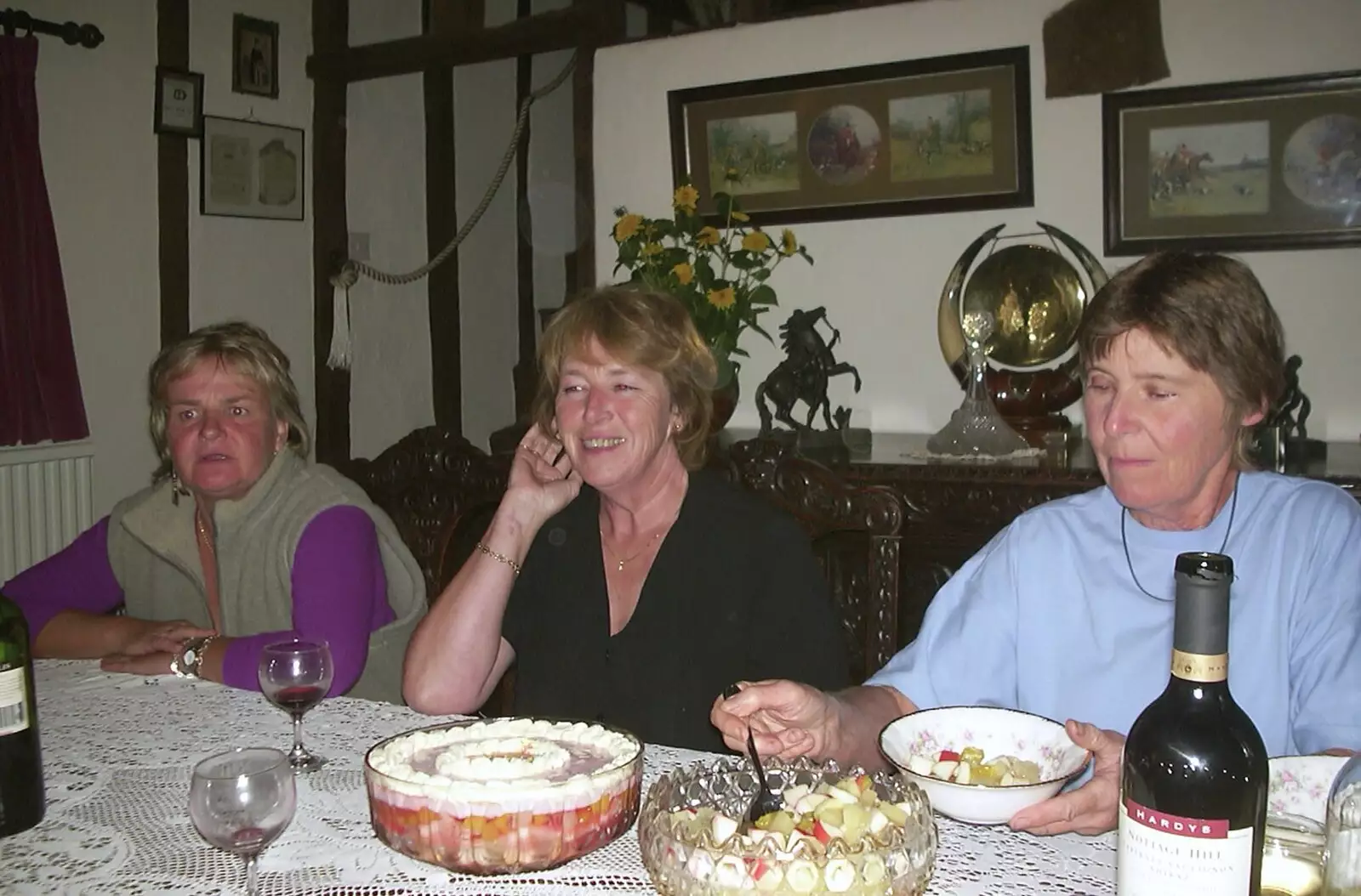 Dessert is served, from A 3G Lab Sailing Trip, Shotley, Suffolk - 6th September 2001