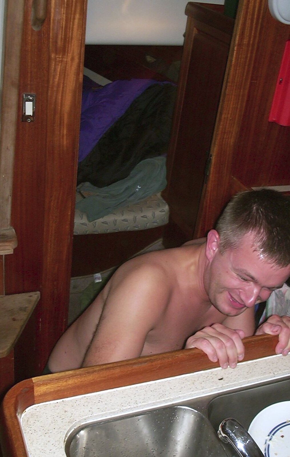 A 3G Lab Sailing Trip, Shotley, Suffolk - 6th September 2001: Nosher bails out and sleeps on the floor