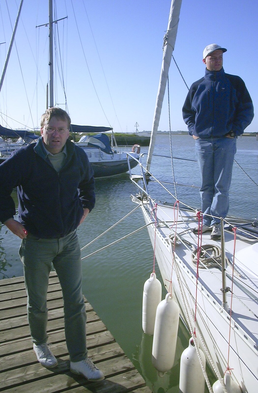 Paul and Nick from A 3G Lab Sailing Trip, Shotley, Suffolk - 6th September 2001