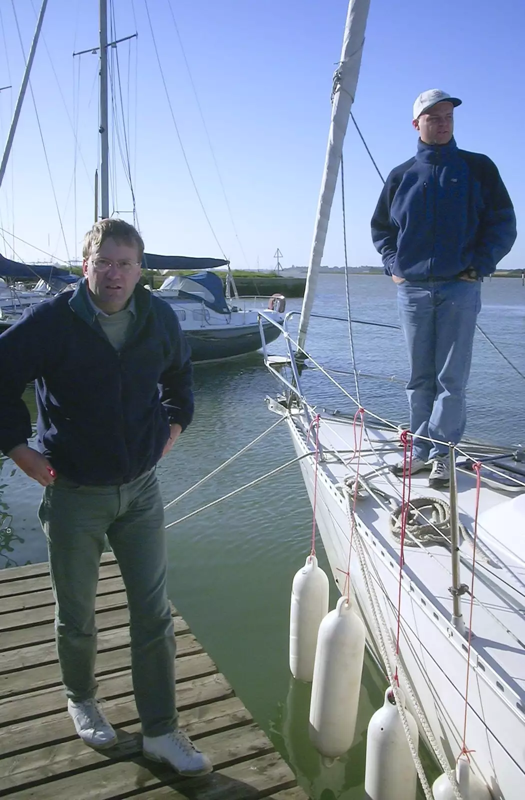 Paul and Nick, from A 3G Lab Sailing Trip, Shotley, Suffolk - 6th September 2001