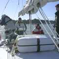 On the stern of the boat, A 3G Lab Sailing Trip, Shotley, Suffolk - 6th September 2001