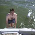 Stef goes for a swim, A 3G Lab Sailing Trip, Shotley, Suffolk - 6th September 2001