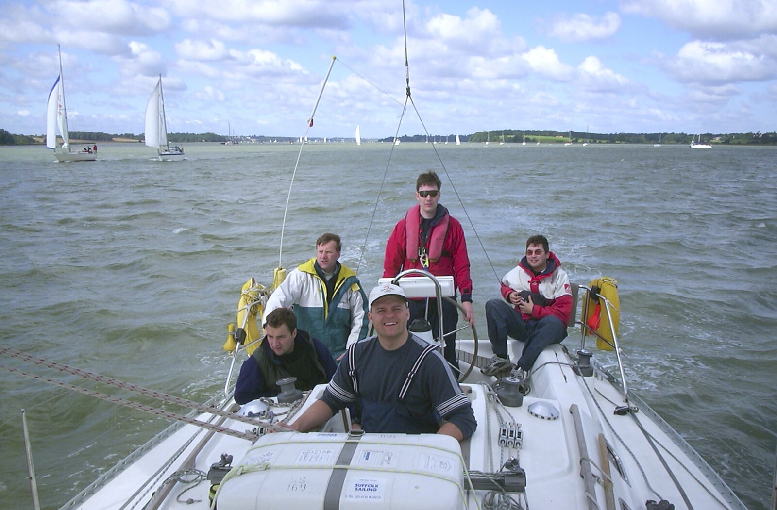 A 3G Lab Sailing Trip, Shotley, Suffolk - 6th September 2001: Sailing downwind, Stef at the helm