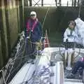 Back in the lock at Shotley Marina, A 3G Lab Sailing Trip, Shotley, Suffolk - 6th September 2001