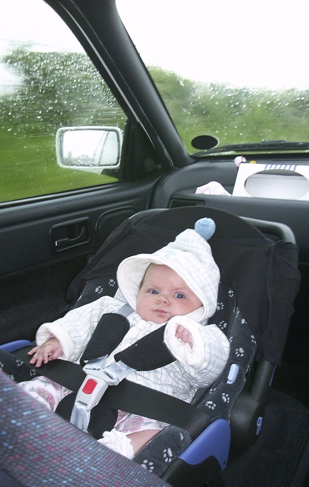 The baby takes preference in the front seat from Sean's New Sprog, New Milton and Hordle, Hampshire - 12th September 2001